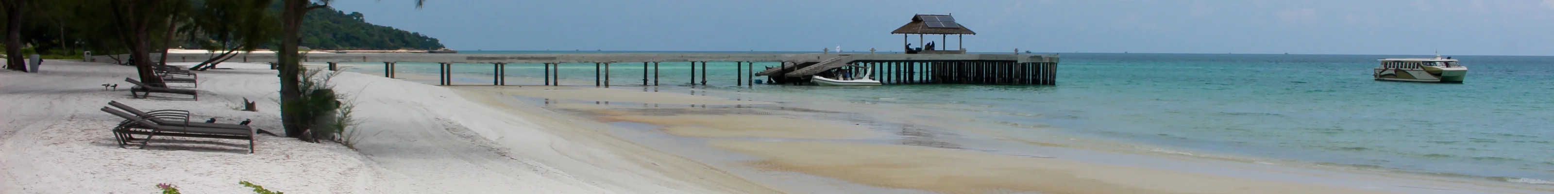 A quiet white beach in Koh Rong Cambodia