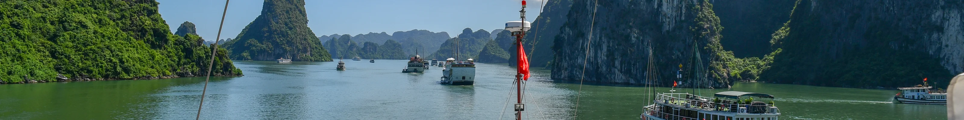 Cruising into Ha Long Bay in Vietnam 