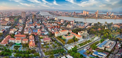 Aerial view of Phnom Penh