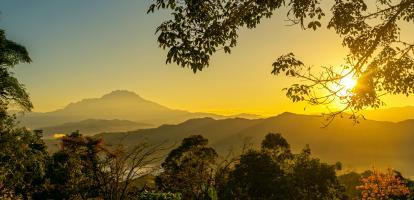 Sunset over Borneo