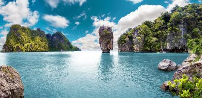 Limestone karts in Halong Bay Vietnam