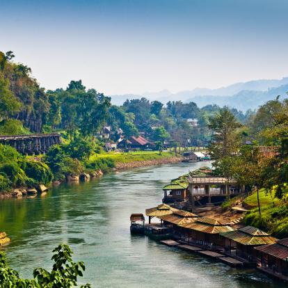 View of River Kwai in Kanchanaburi, Thailand