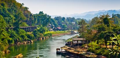 View of River Kwai in Kanchanaburi, Thailand