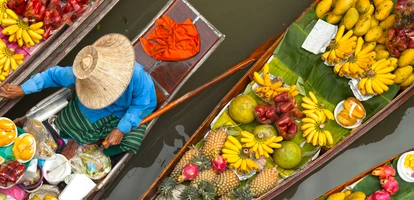 Floating market in Thailand