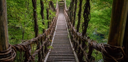 Vine bridge over Iya Valley in Shikoku