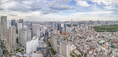 Panoramic view of Tokyo seen from Park Hyatt hotel