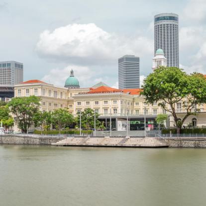 Colonial buildings along the riverside in Singapore
