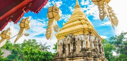 Lanterns in front of temple