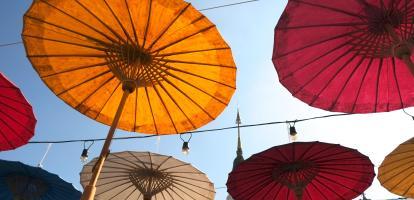 Colourful umbrellas