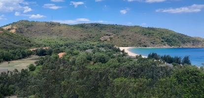 View from villa overlooking beach at Quy Nhon, Vietnam