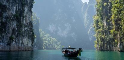 Thai island and boat