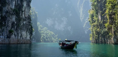 Thai island and boat