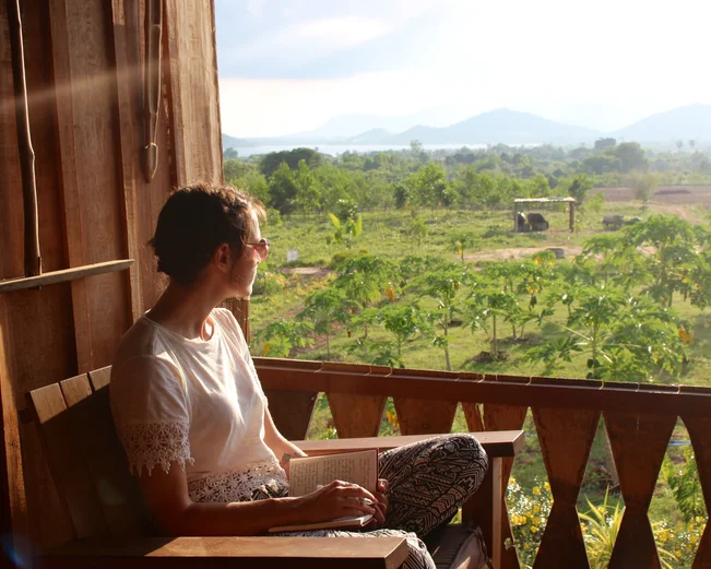 Looking out over the Kampot Pepper Farm