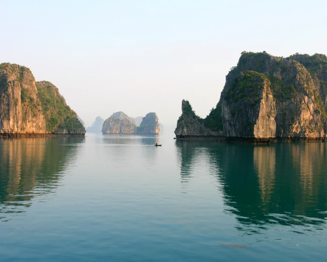 Limestone karts in Halong Bay Vietnam