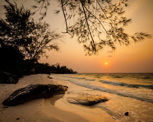Sunset at Koh Rong beach