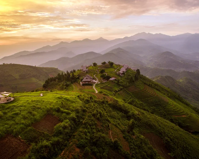 Aerial view of Topas Ecolodge