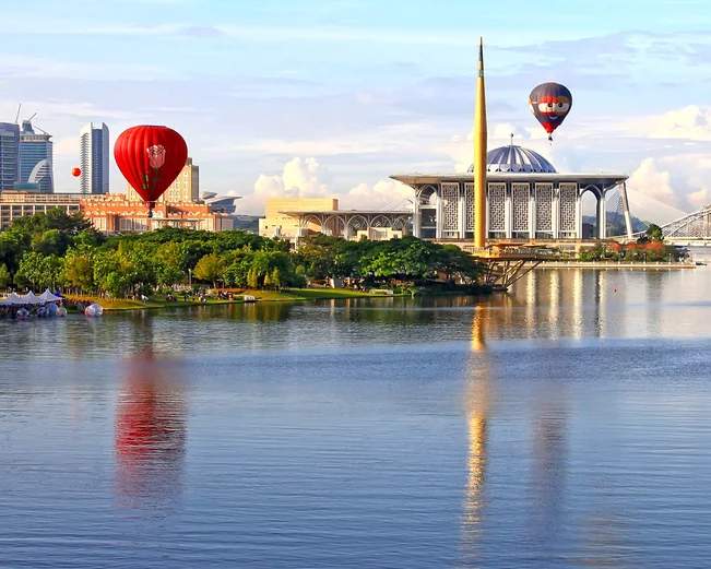 Hot air balloons over Putrajaya