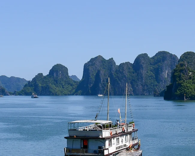 Halong Bay boats in the bay - Grant E 