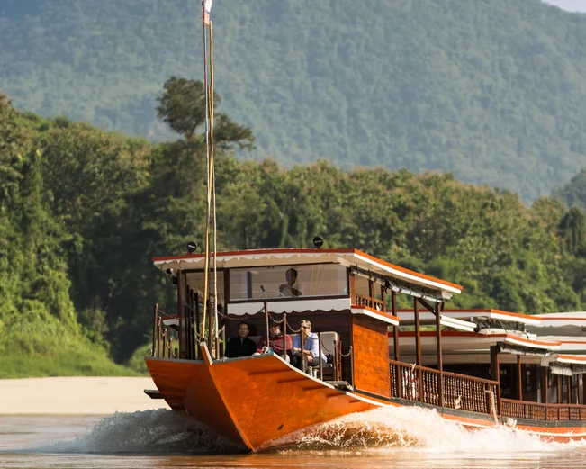 Boat on Mekong River