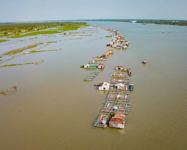 Aerial view of the Mekong - Heritage Line