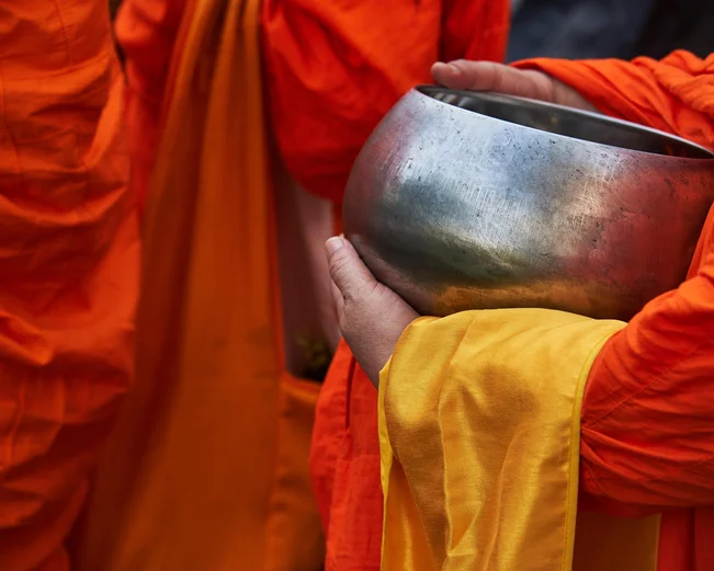 Alms giving ceremony in Luang Prabang