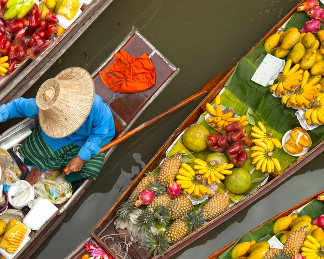 Floating market in Thailand 