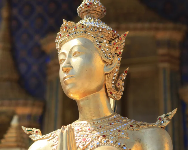 Gold statues at Grand Palace in Bangkok