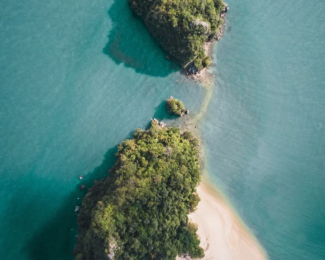 Aerial view of Ko Yao Noi island 