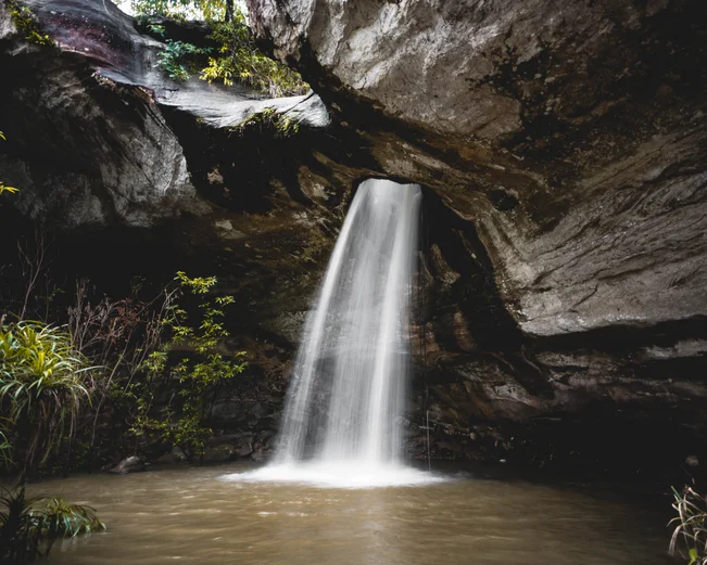 Waterfall and plunge pool in northern Thailand 