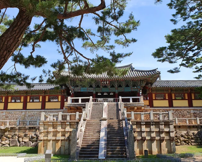 Entrance to Bulguksa temple in Gyeongju, a UNESCO World Heritage Site in South Korea