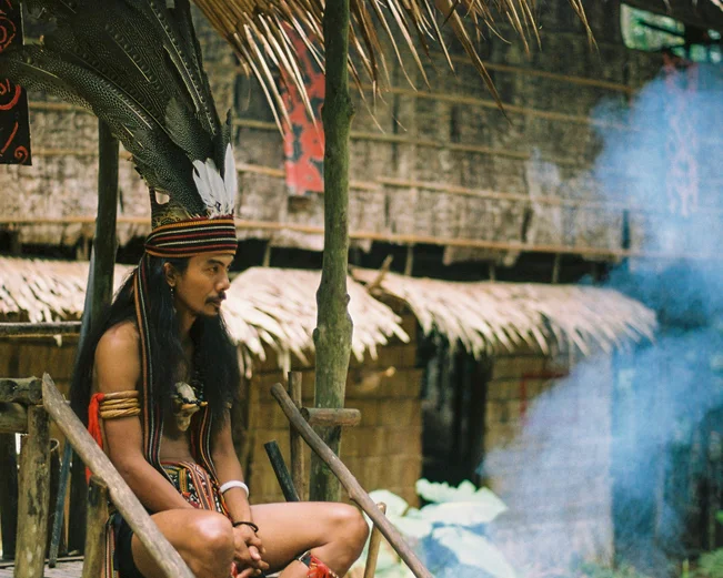 Borneo - Mari Mari cultural village tribesman