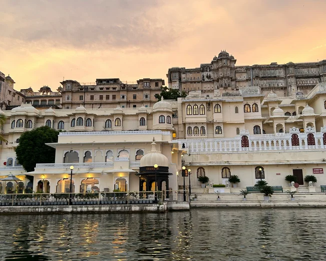 Udaipur city palace evening