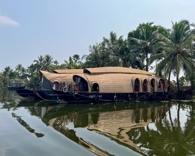 A river cruise in the Southern Alleppey Backwaters in India in December