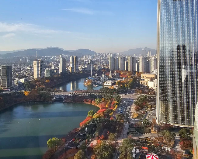 View from the Sofitel hotel of Sokcheon lake