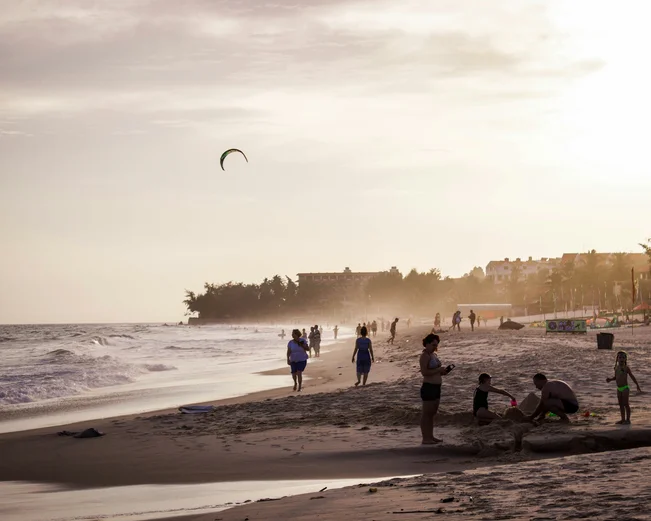 Mui Ne beachfront at dusk