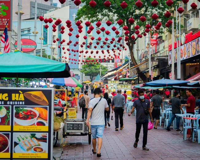 Food stands on Jalan Alor, Kuala Lumpur