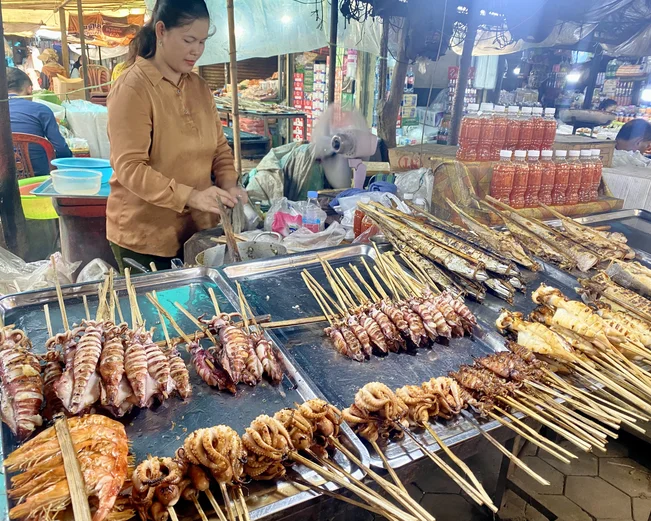 Cambodia seafood BBQ