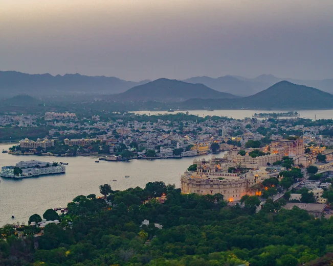Ariel View Lake Pichola, Udaipur, India