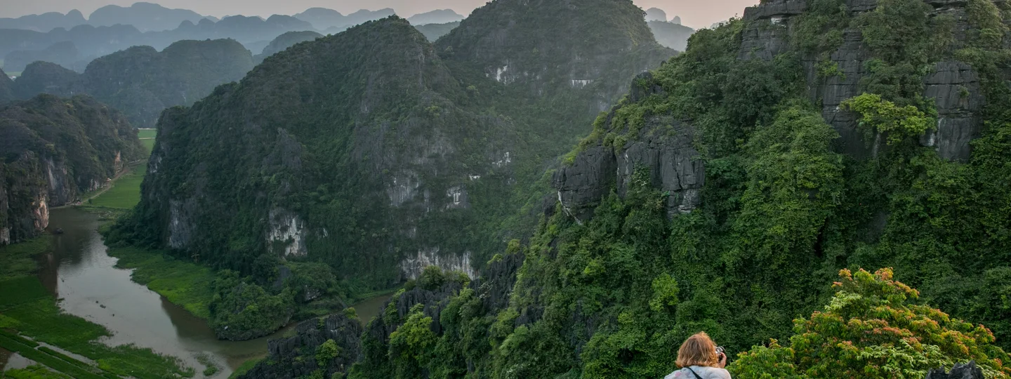 Looking down over Ninh Binh