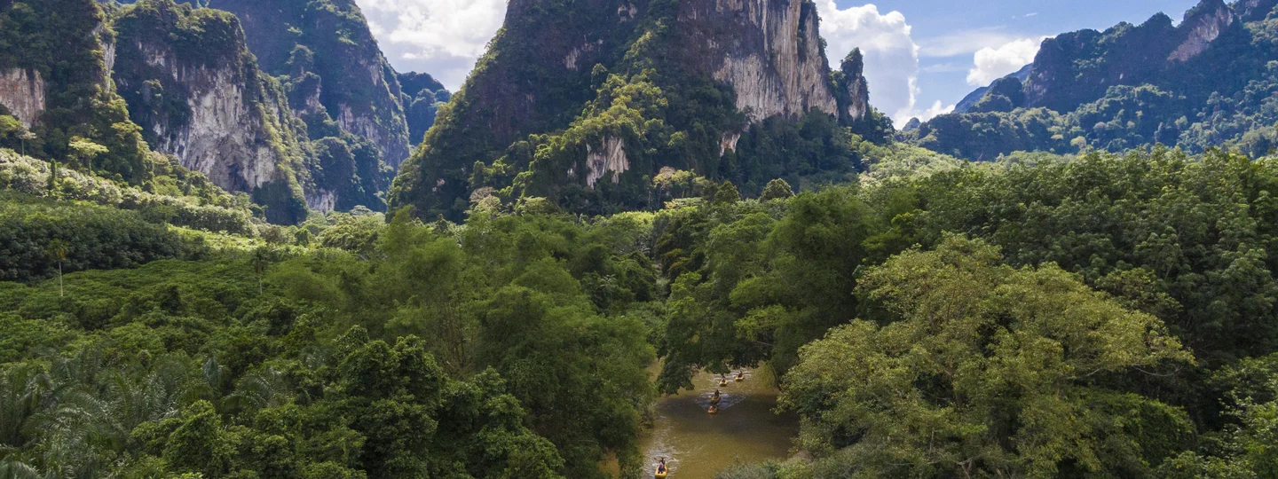 Kayaking on Cheow Larn Lake in Khao Sok National Park - Elephant Hills