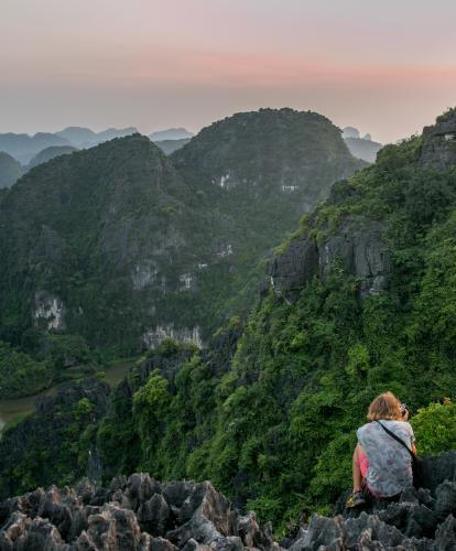 Looking down over Ninh Binh