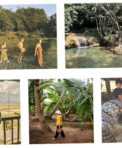 Collage of family adventure holidays in Southeast Asia