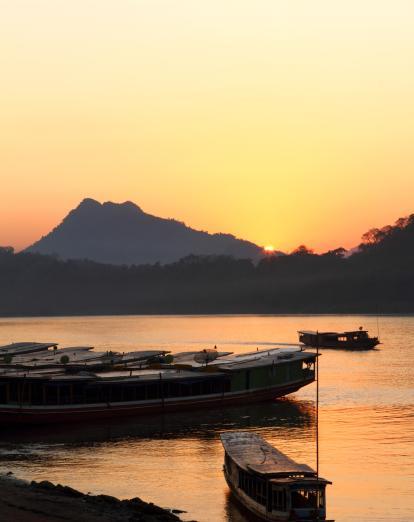 Sunset over the Mekong