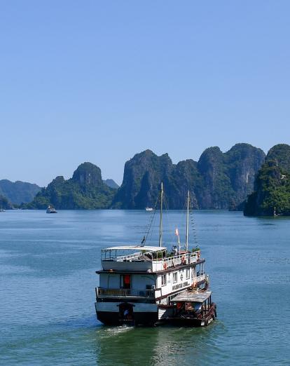 Halong Bay boats in the bay - Grant E