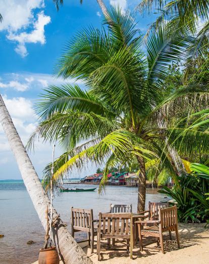 Beach restaurant at Kep