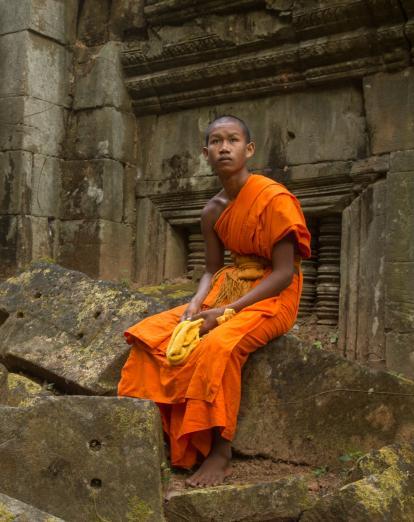 Monk at Angkor Wat