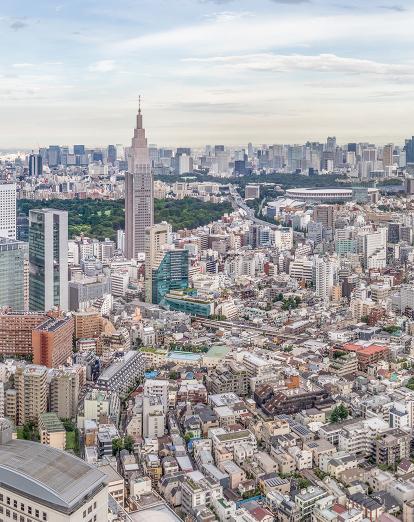 Panoramic view of Tokyo seen from Park Hyatt hotel