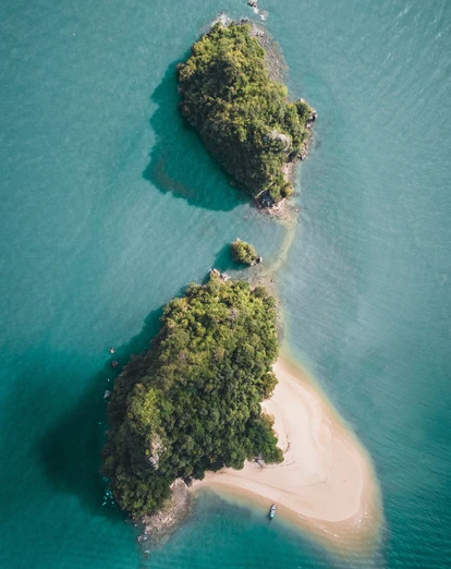 Aerial view of Ko Yao Noi island 