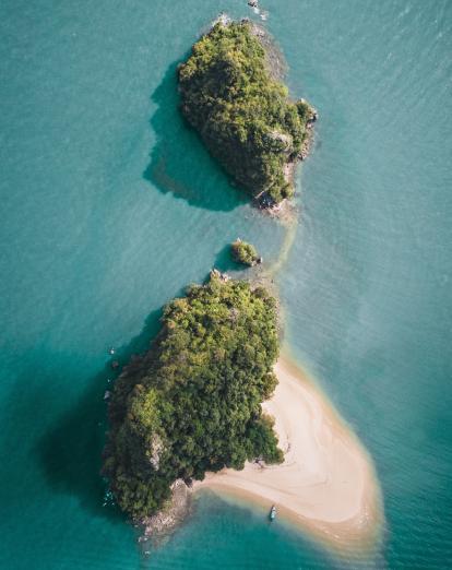 Aerial view of Ko Yao Noi island