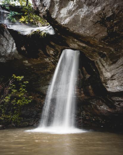 Waterfall and plunge pool in northern Thailand 